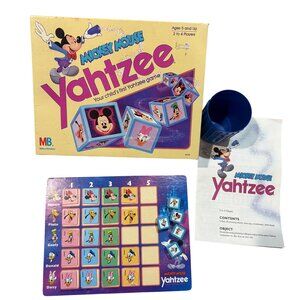 Mickey Mouse Yahtzee Board Game For Kids Ages 5+ 2-4 Players By Milton Bradley C